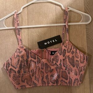 Motel Rocks Dyla Snake Skin Top